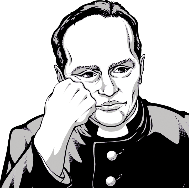 Ritratto illustrato di don Lorenzo Milani